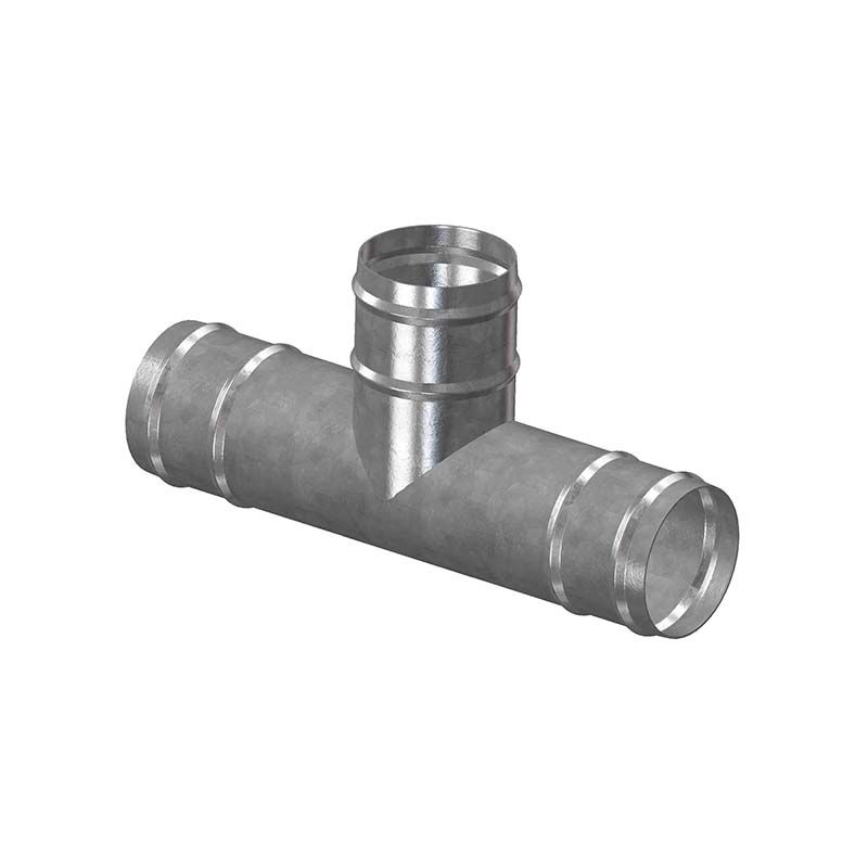 Galvanized tee single offtake with hose tails