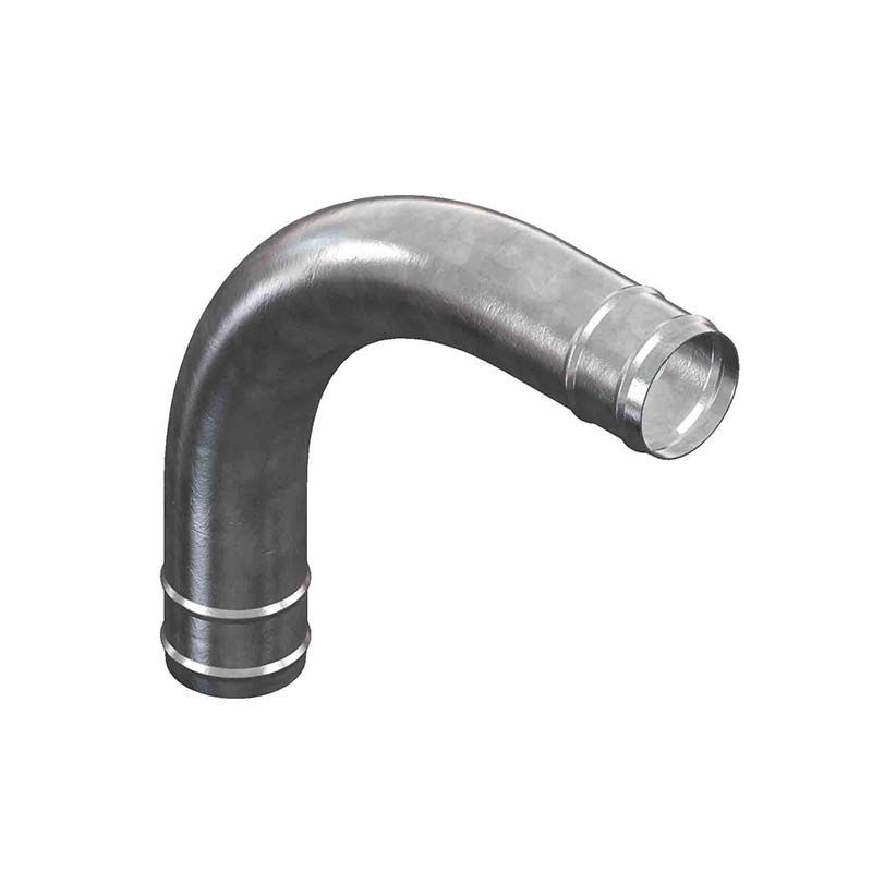 Galvanized 90° elbow with hose tails
