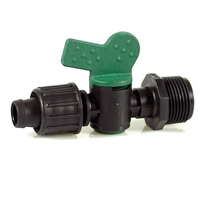 Mini valve male thread/ drip tape 3/4"x16
